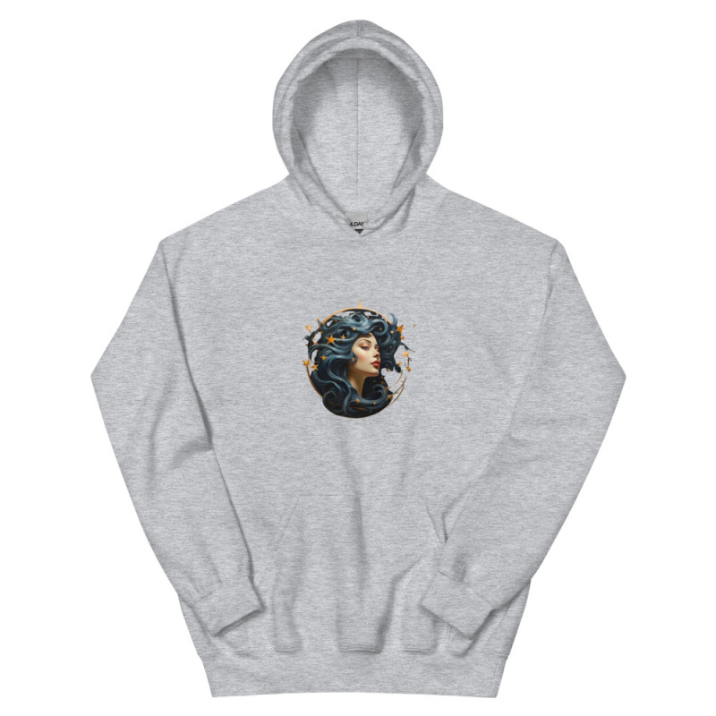 Unisex Hoodie surrealist woman with stars