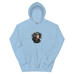 Unisex Hoodie surrealist woman with stars