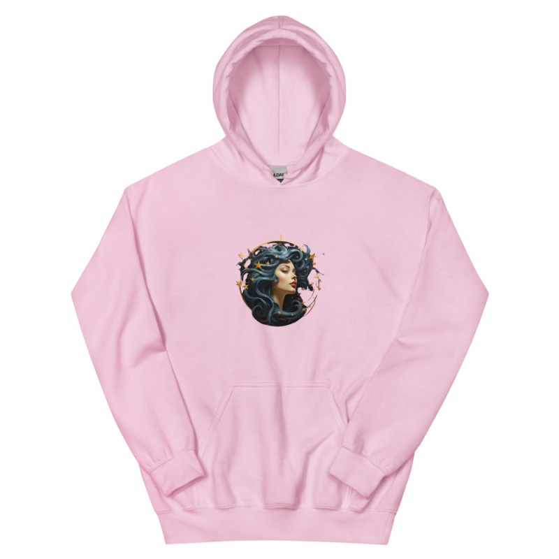 Unisex Hoodie surrealist woman with stars