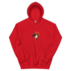 Unisex Hoodie woman's face with red headdress