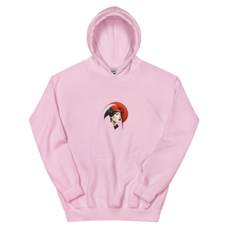 Unisex Hoodie woman's face with red headdress