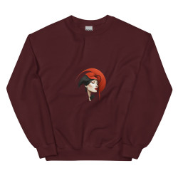 Unisex Sweatshirt woman's face with red headdress