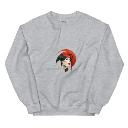 Unisex Sweatshirt woman's face with red headdress