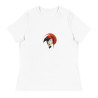 Women's Relaxed T-Shirt  woman's face with red headdress