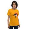 Unisex t-shirt woman's face with red headdress