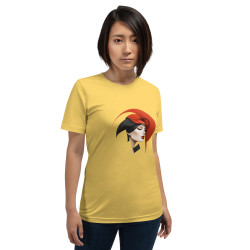 Unisex t-shirt woman's face with red headdress