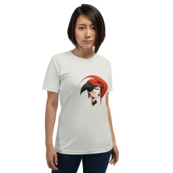 Unisex t-shirt woman's face with red headdress