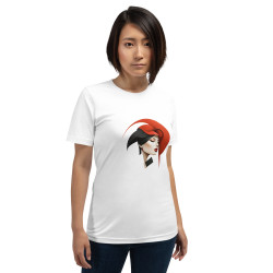 Unisex t-shirt woman's face with red headdress