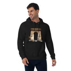 Unisex eco raglan hoodie arch of triumph in paris