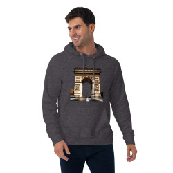 Unisex eco raglan hoodie arch of triumph in paris