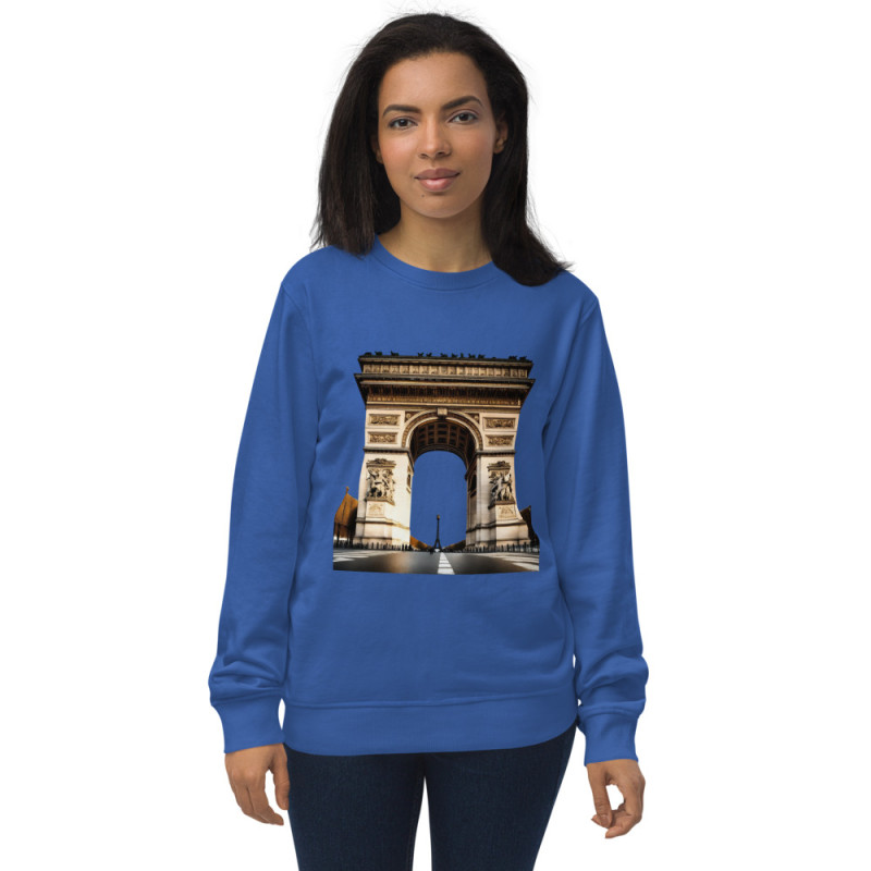 Unisex organic sweatshirt arch of triumph in paris