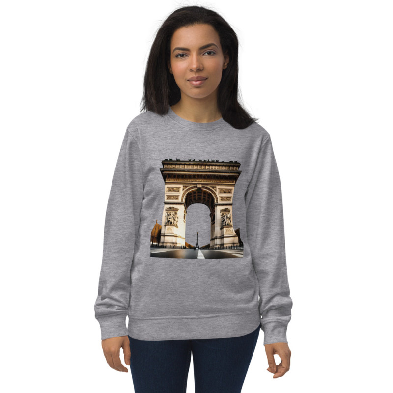 Unisex organic sweatshirt arch of triumph in paris