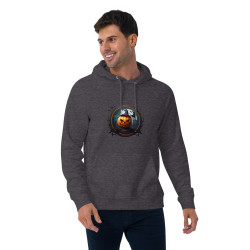 Unisex eco raglan hoodie Halloween Pumpkin