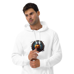 Unisex eco raglan hoodie Halloween Pumpkin