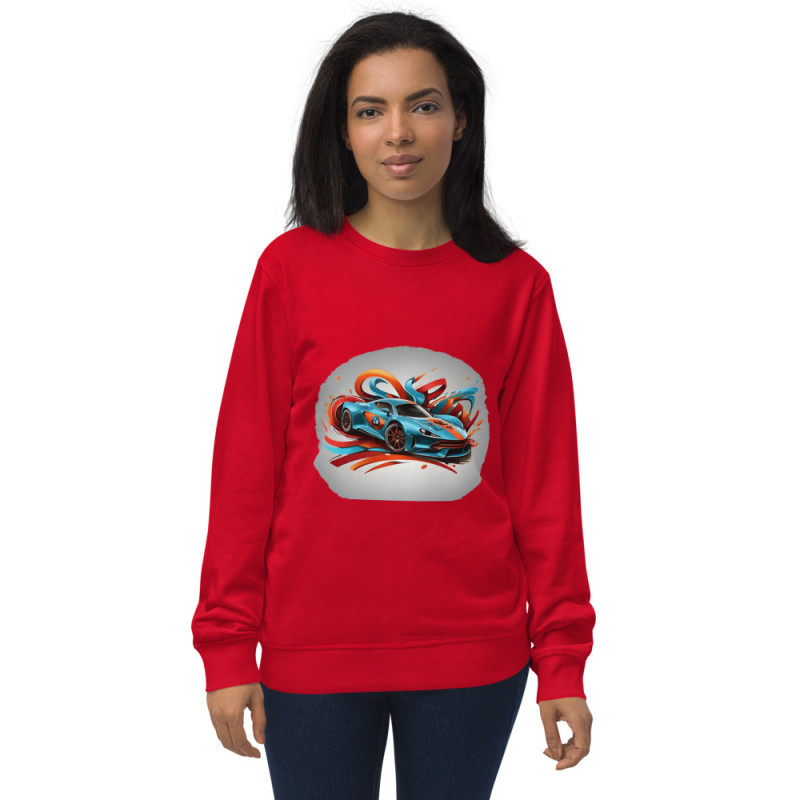 Unisex organic sweatshirt Racing Car