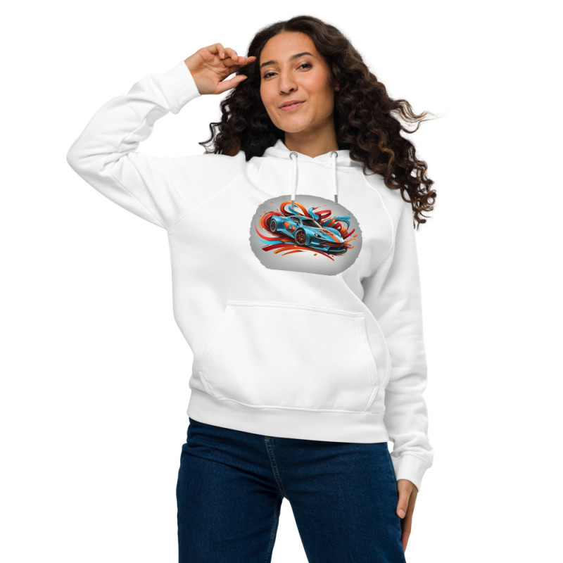 Unisex eco raglan hoodie Racing Car 2