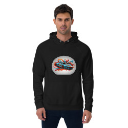 Unisex eco raglan hoodie Racing Car 2