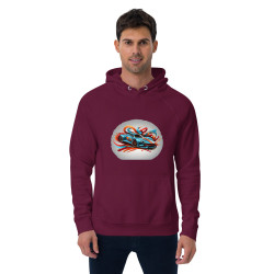 Unisex eco raglan hoodie Racing car 2