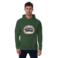 Unisex eco raglan hoodie Racing Car 2