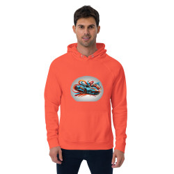 Unisex eco raglan hoodie Racing car 2