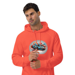 Unisex eco raglan hoodie Racing Car 2