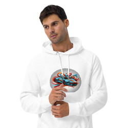 Unisex eco raglan hoodie Racing Car 2