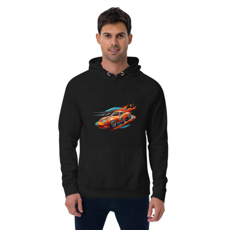 Unisex eco raglan hoodie Racing car 2