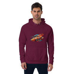 Unisex eco raglan hoodie Racing car 2