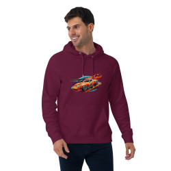 Unisex eco raglan hoodie Racing car 2