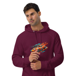 Unisex eco raglan hoodie Racing car 2