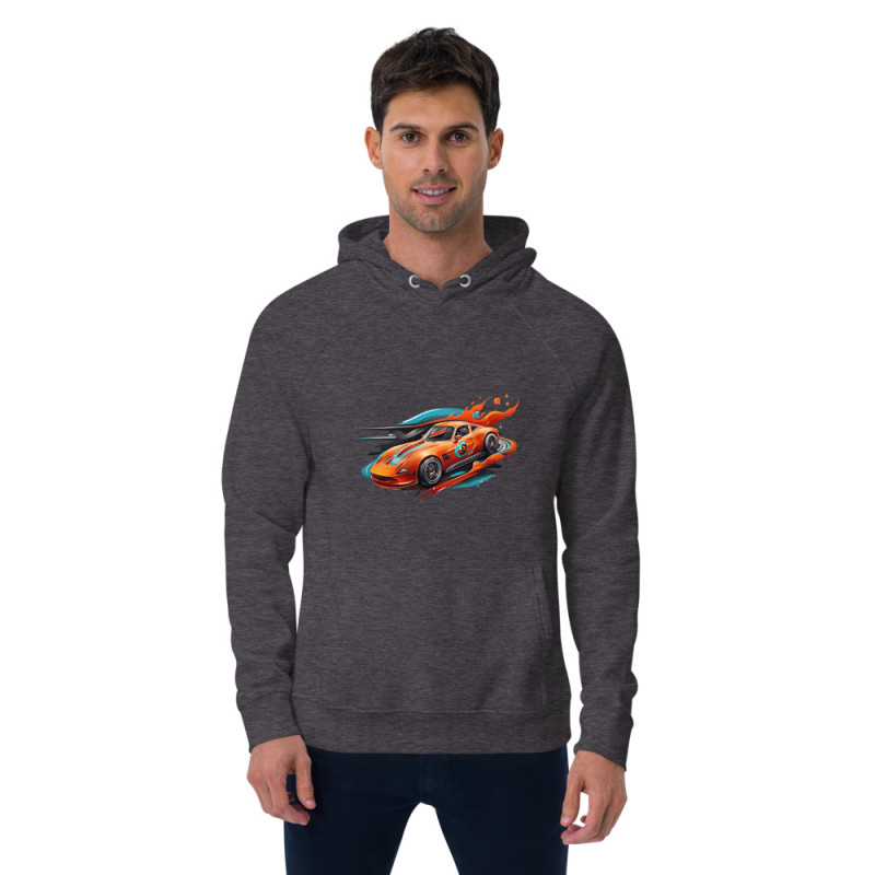 Unisex eco raglan hoodie Racing car 2