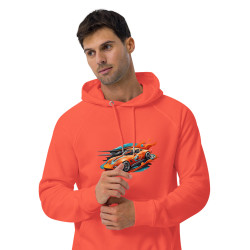 Unisex eco raglan hoodie Racing car 2