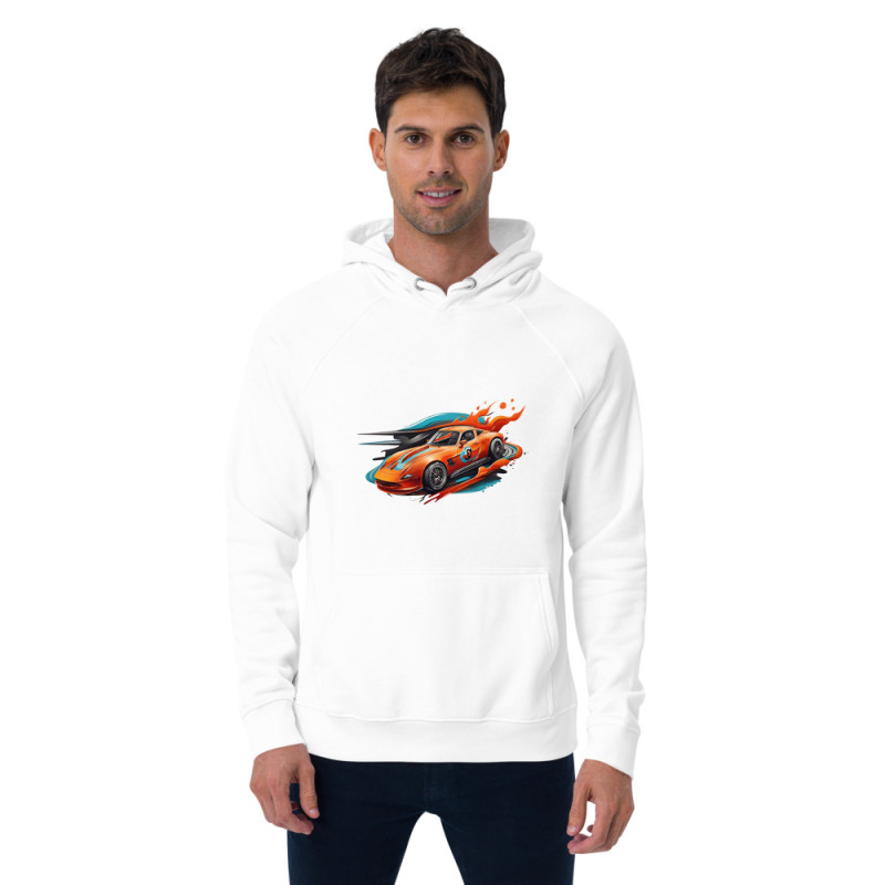 Unisex eco raglan hoodie Racing car 2