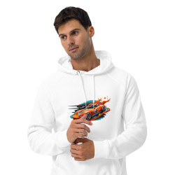 Unisex eco raglan hoodie Racing car 2