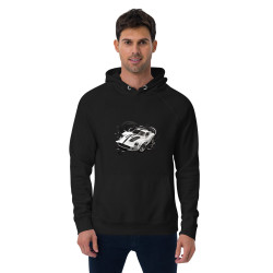 Unisex eco raglan hoodie Racing car 3