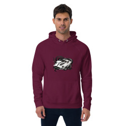 Unisex eco raglan hoodie Racing car 3