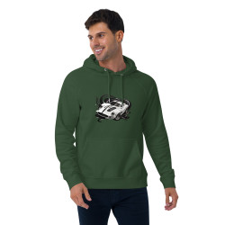 Unisex eco raglan hoodie Racing car 3