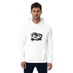 Unisex eco raglan hoodie Racing car 3