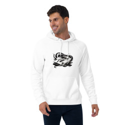 Unisex eco raglan hoodie Racing car 3