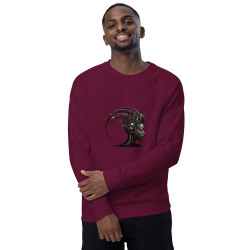 Unisex organic raglan sweatshirt