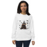 Unisex organic sweatshirt halloween haunted house