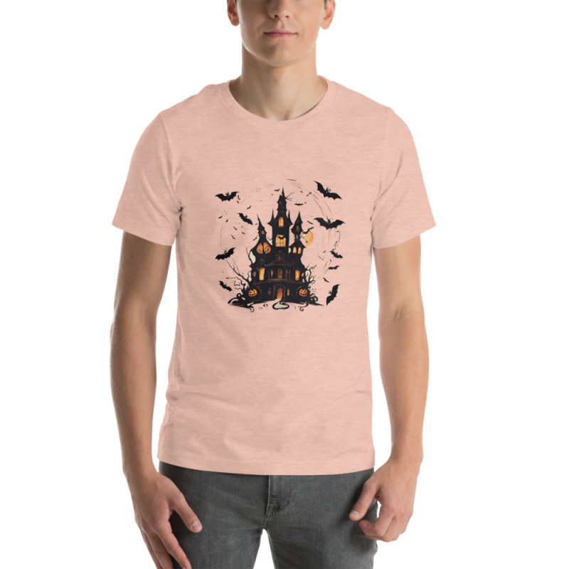 Unisex t-shirt halloween haunted house