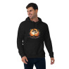 Unisex eco raglan hoodie sunrise with tree