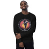 Unisex organic raglan sweatshirt hip hop dance