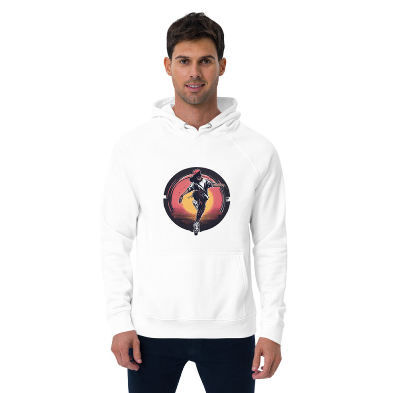 Unisex eco raglan hoodie hip hop dance