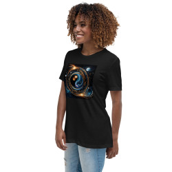 Women's Relaxed T-Shirt Yin Yang Universe