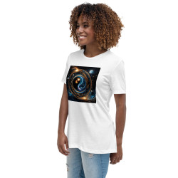 Women's Relaxed T-Shirt Yin Yang Universe