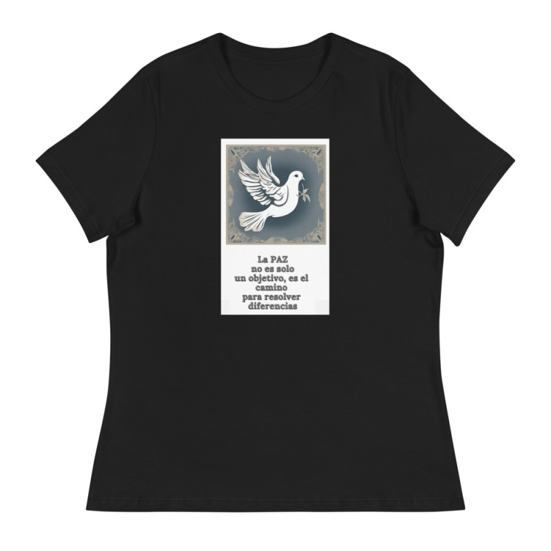 Women's Relaxed T-Shirt Peace Dove Sentence