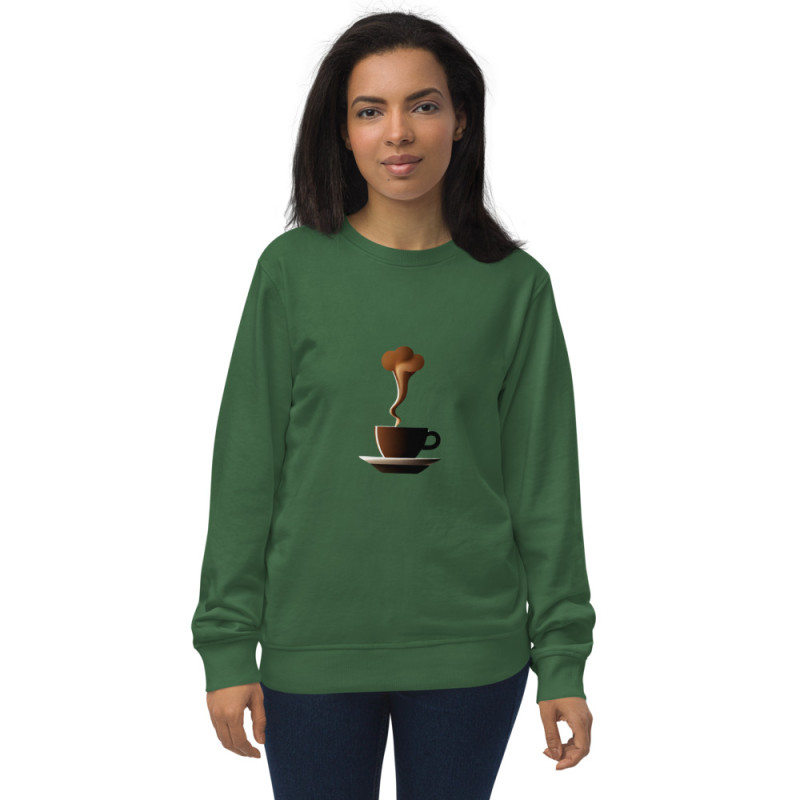 Unisex organic sweatshirt coffee