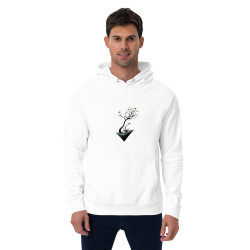 Unisex eco raglan hoodie surrealist tree